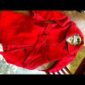 Burberry Brit red coat